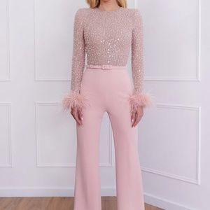 Nadine Merabi Amelia Jumpsuit - Pink Size small